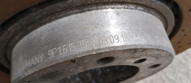 PORSCHE 9P1615302 Диск тормозной передний в наличии Тернополь