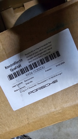 9Y0615302AB PORSCHE Передние тормозные диски купить в Днепр