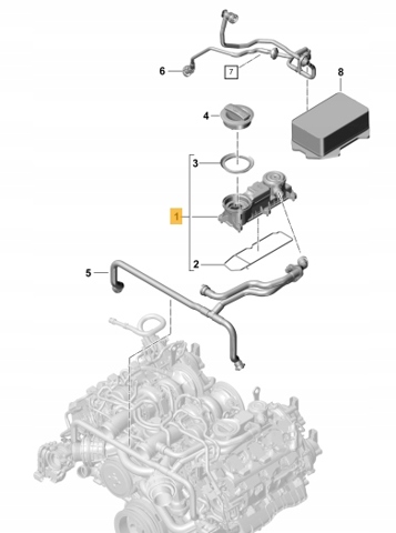 Сепаратор системы вентиляции картера PAB103495B PORSCHE