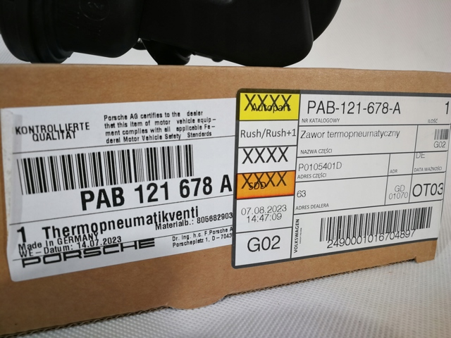PORSCHE PAB121678A Регулирующий клапан охлаждающей жидкости в наличии Львов