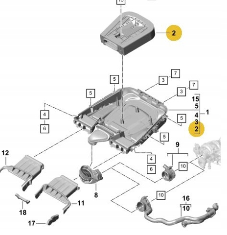 PORSCHE PAB133843A Фильтр воздушный в наличии Полтава