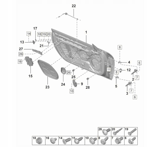 PORSCHE PAB837016A Замок передней правой двери в наличии Запорожье