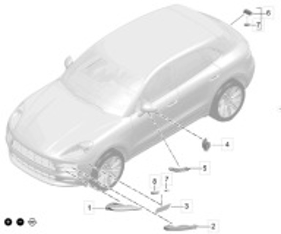 Фонарь освещения номерного знака PAB94302101 PORSCHE
