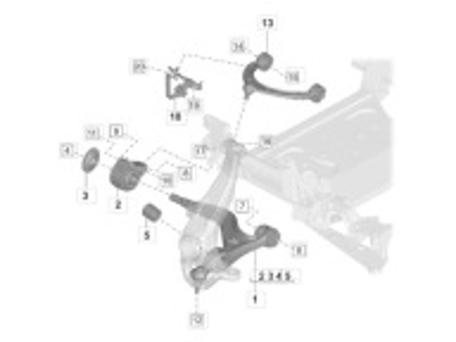 Левый рычаг передней нижней подвески PAD407151A PORSCHE