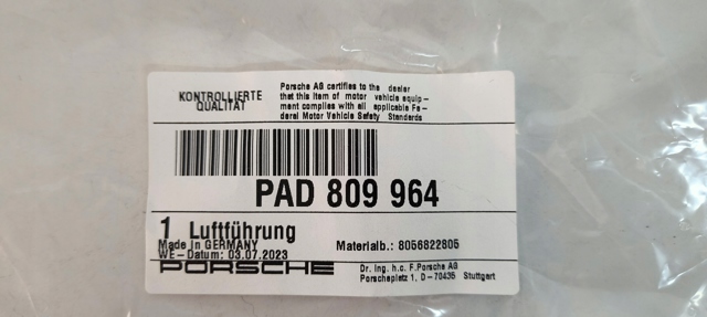 PAD809964 PORSCHE купить в Черкассы