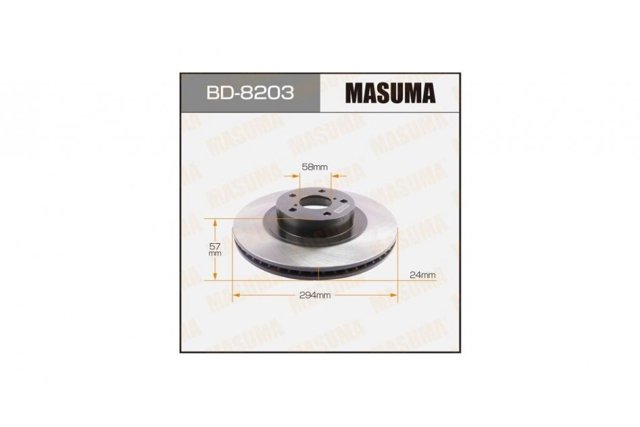 MASUMA BD8203 Передние тормозные диски в наличии Тернополь
