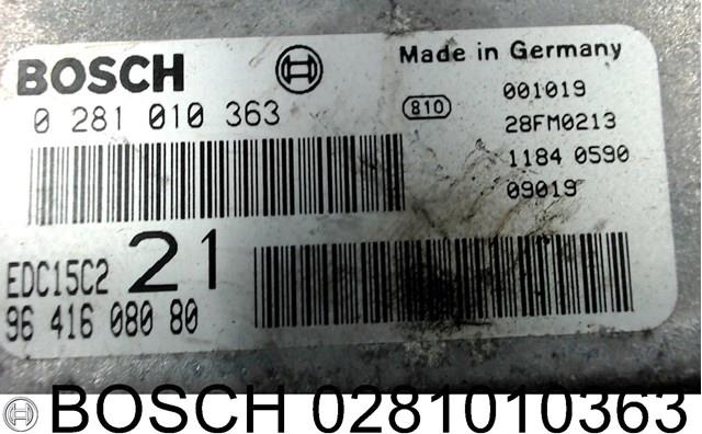 Электронный блок управления двигателем 0281010363 BOSCH
