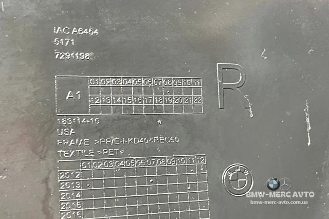 Подкрылок переднего крыла, правый задний 51717291198 BMW