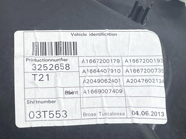 Стеклоподъемник передней левой двери Mercedes ML/GLE