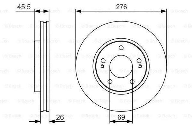 0986479S00 BOSCH Передние тормозные диски купить в Сумы