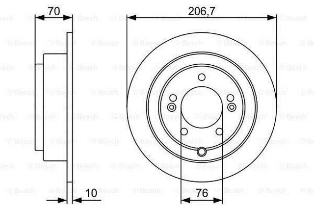 Тормозной диск 0986479V53 BOSCH