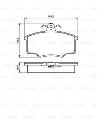 Тормозные колодки 0986495340 BOSCH