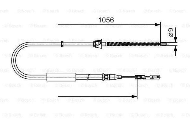 Трос ручника задний 1987482125 BOSCH