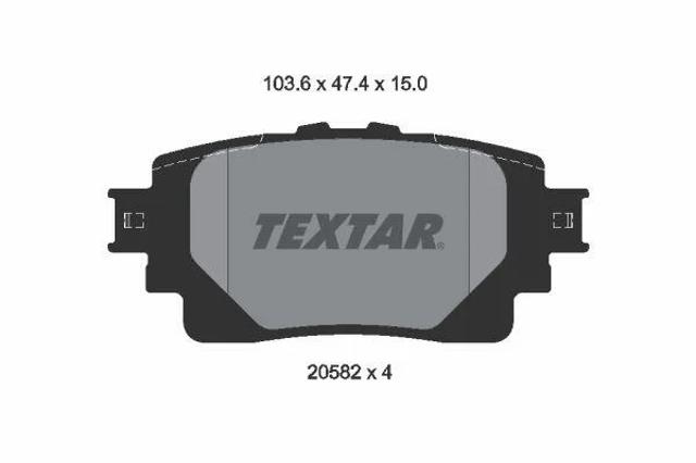 2058201 TEXTAR Колодки тормозные задние дисковые купить в Хмельницкий