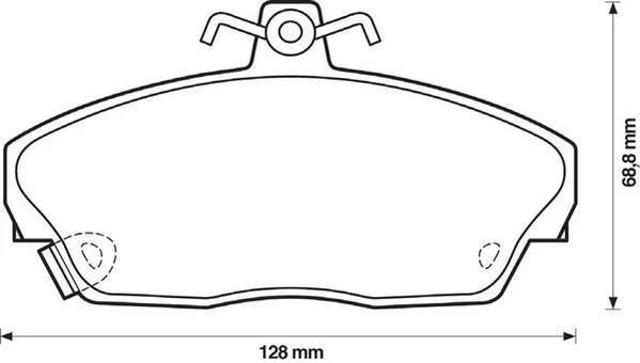 Колодки передние 571438J BENDIX