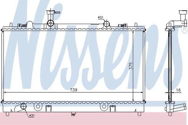NISSENS 62466A Радиатор в наличии Павлоград