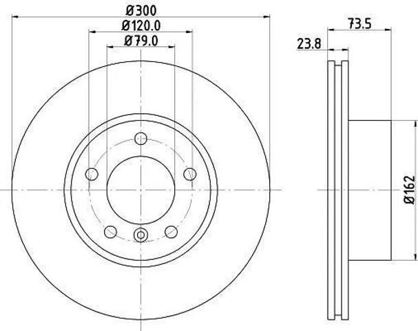 8DD355111921 HELLA Диск тормозной передний купить в Николаев