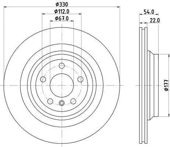 HELLA 8DD355122561 Диск тормозной задний в наличии Винница