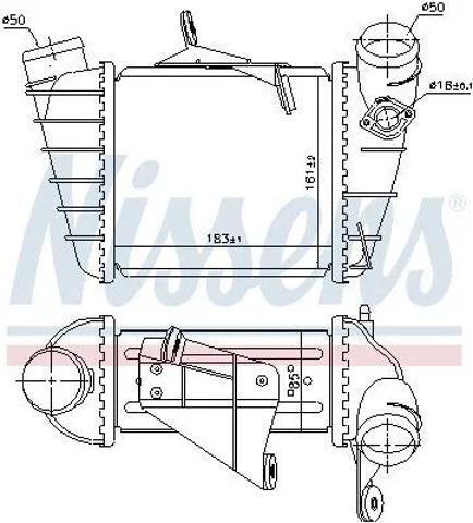 Радиатор интеркуллера 961200 NISSENS