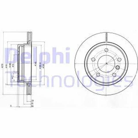 DELPHI BG3041C Диск тормозной задний в наличии Павлоград