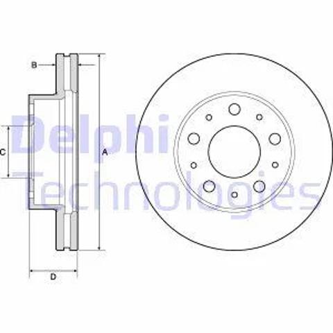 BG9180C DELPHI Диск тормозной передний купить в Хмельницкий