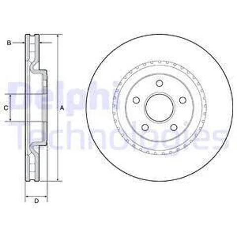 DELPHI BG9213C Диск тормозной передний в наличии Каменское