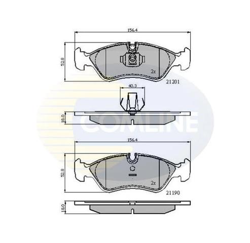 COMLINE CBP01007 Колодки тормозные передние дисковые в наличии Харьков