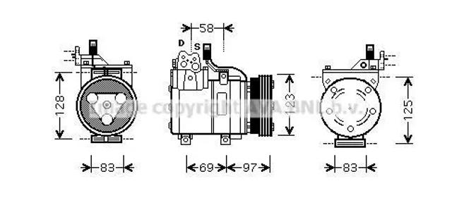 Компрессор кондиционера Hyundai Accent 2