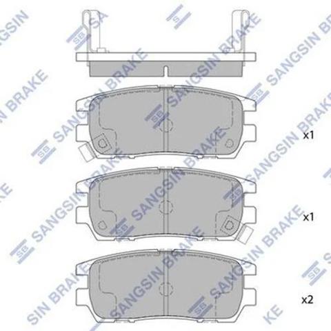 SP1538 HI-Q Колодки тормозные задние дисковые купить в Запорожье