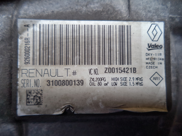 RENAULT 926000216R Компрессор кондиционера в наличии Николаев