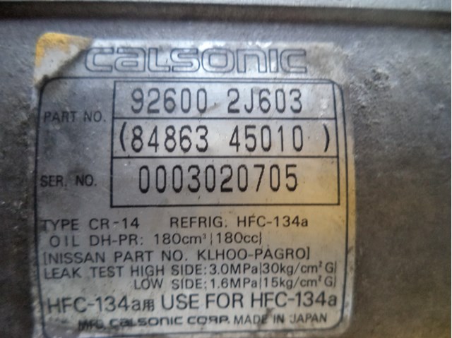 NISSAN 926002J603 Компрессор кондиционера в наличии Запорожье
