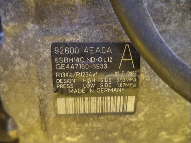 926004EA0A RENAULT Компрессор кондиционера купить в Днепр