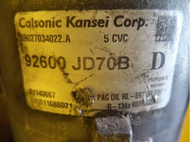 92600JD70B NISSAN Компрессор кондиционера купить в Киев