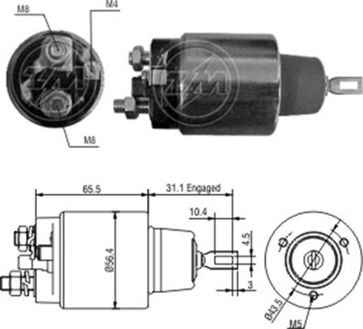 ZM1975 Втягивающее реле стартера купить Николаев