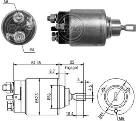 ZM373 ZM Реле втягивающее стартера купить в Чернигов