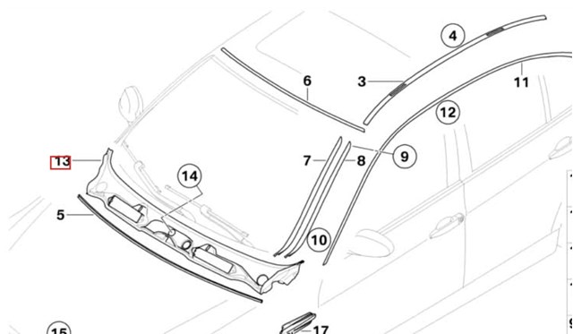 BMW 51717180743 Решетка дворников в наличии Хмельницкий