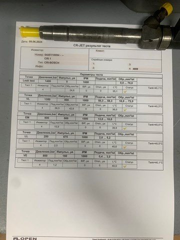 BOSCH 0445110094 Форсунка впрыска топлива в наличии Украина