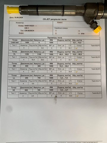 Клапанная форсунка 0445110223 BOSCH
