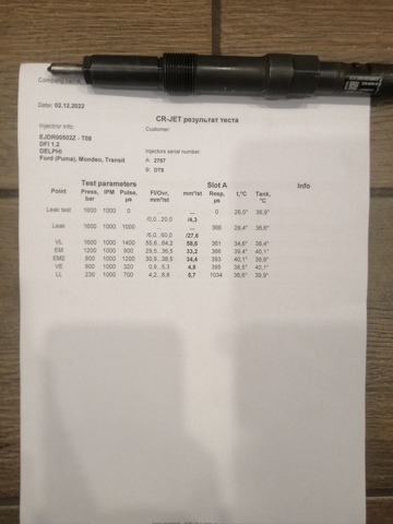 Форсунка впрыска топлива EJDR00502Z DELPHI