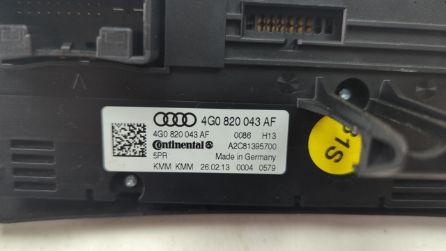 Блок управления печкой 4G0820043AF5PR VAG