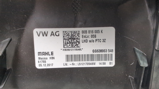 Корпус печки в сборе 4M0820356 VAG