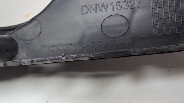 5N0853665G9B9 VAG Заглушка (решетка) противотуманных фар бампера переднего левая купить в Львов