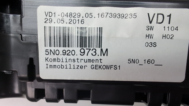 5N0920973M VAG Панель приборов купить в Винница