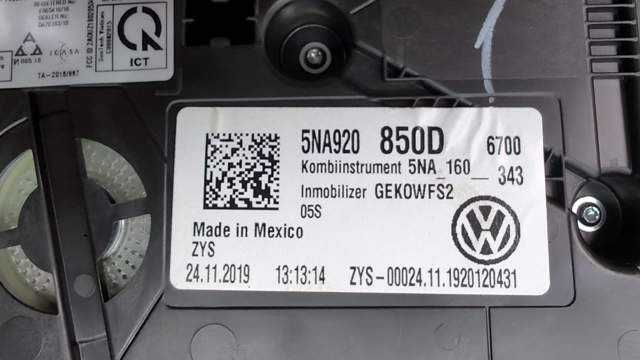 5NA920850D VAG Приборная доска (щиток приборов) купить в Тернополь