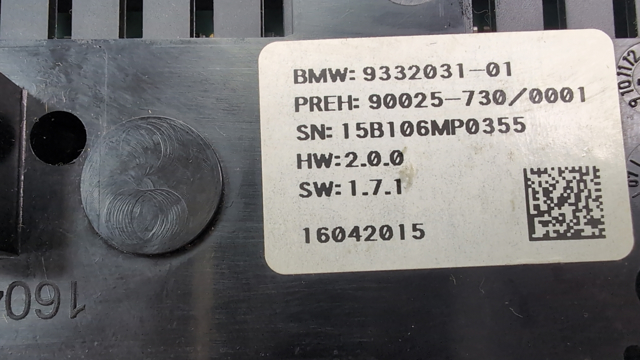 BMW 64119396078 Блок управления кондиционером в наличии Николаев