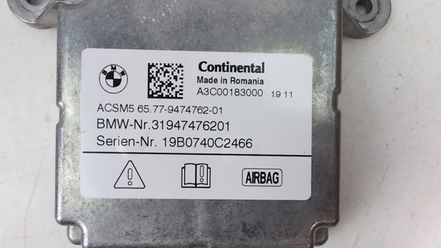 65779474762 BMW Модуль-процессор управления подушкой безопасности (ЭБУ AIRBAG) купить в Черкассы