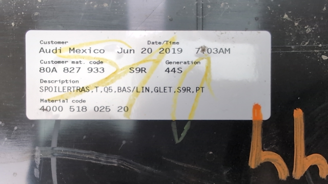 VAG 80A827933GRU Спойлер багажника (двери 3/5-й задней) в наличии Черновцы