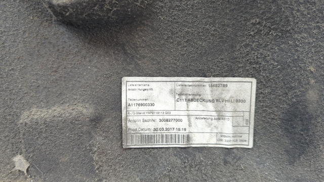 Подкрылок задний левый A1176900330 MERCEDES