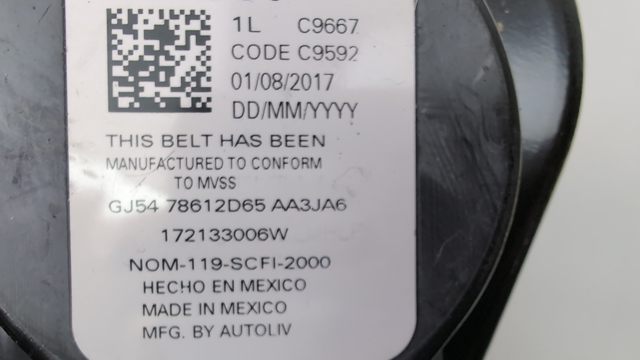 FORD GJ5Z78611B09AA Ремень безопасности передний левый в наличии Ужгород