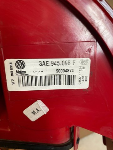 VAG 3AE945096F Фонарь задний правый внешний в наличии Каменское
